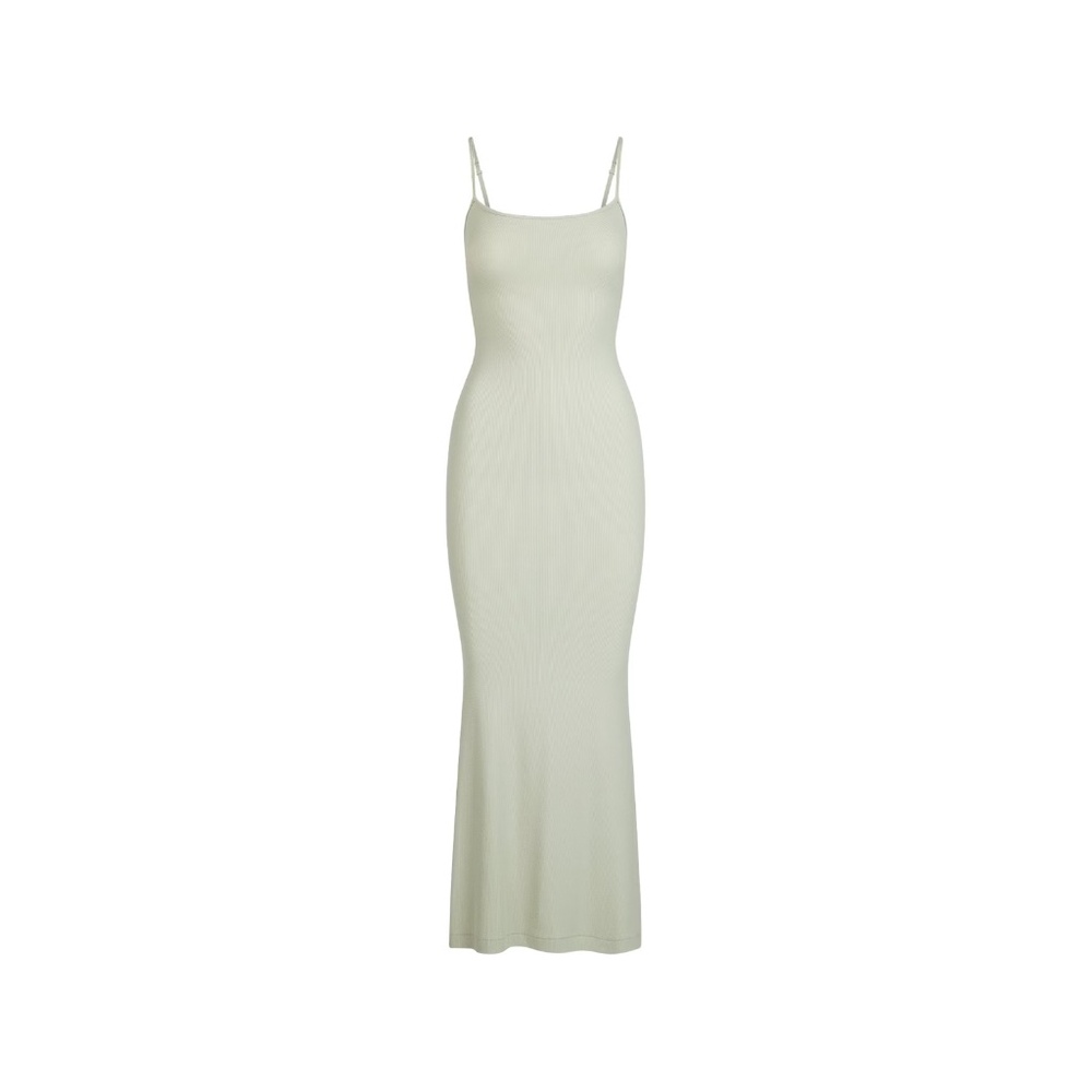 NWT SKIMS S Petite Soft Lounge Long Slip Dress Talc